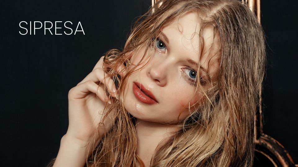a female wet hair